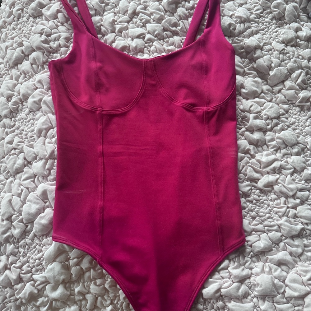 Abercrombie and Fitch Pink Corset Bodysuit, size medium